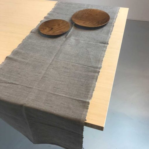 Original Home Tischläufer Grau, Baumwolle handgewebt, nachhaltige Produkte